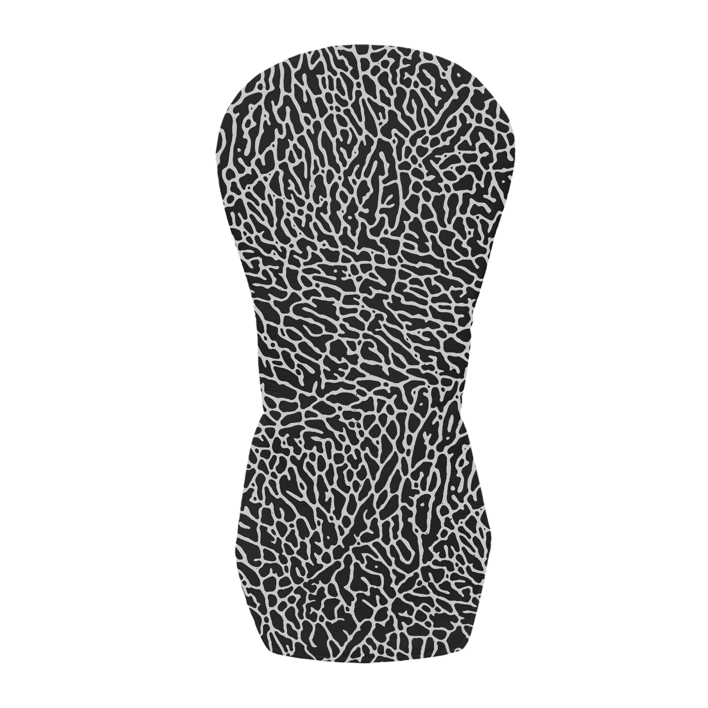 Black & White Elephant Print Leather Headcovers